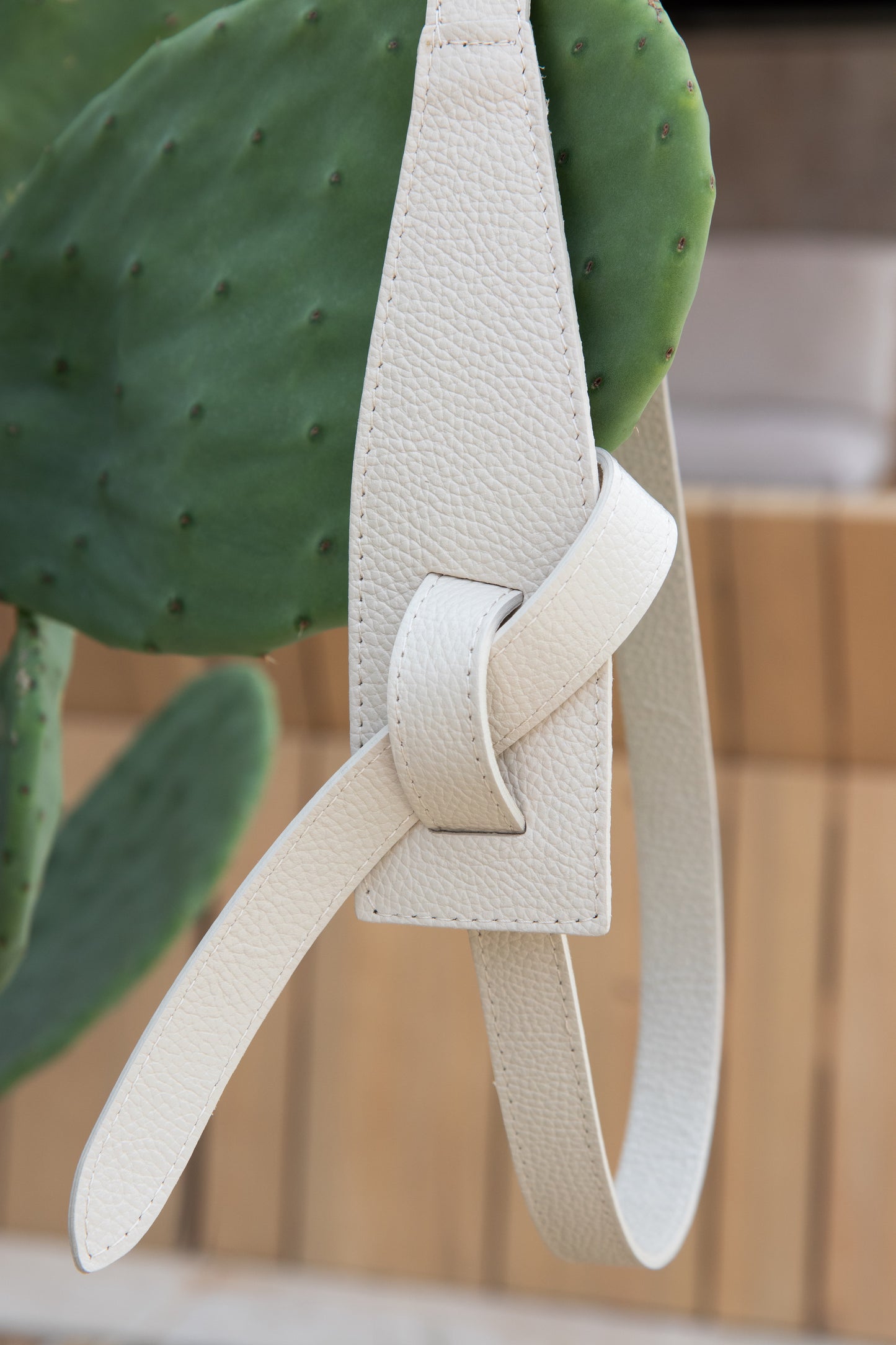 VESTE HAPPYNESS - CEINTURE CUIR ECRU