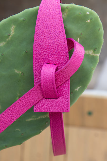 VESTE HAPPYNESS - CEINTURE CUIR ROSE